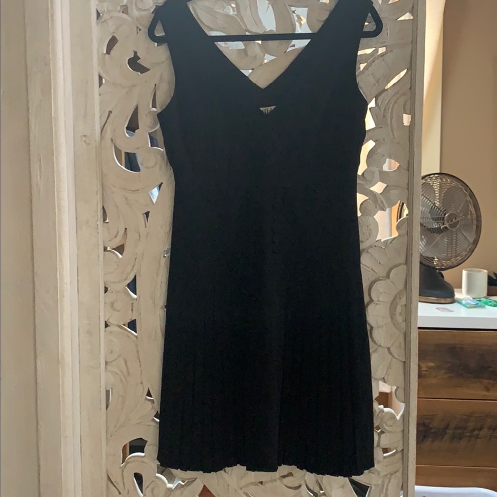 Tibi pleated black dress